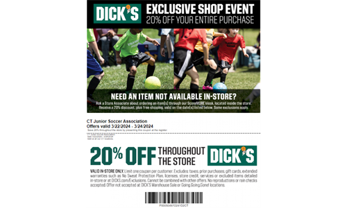 20% off at Dick's Sporting Goods