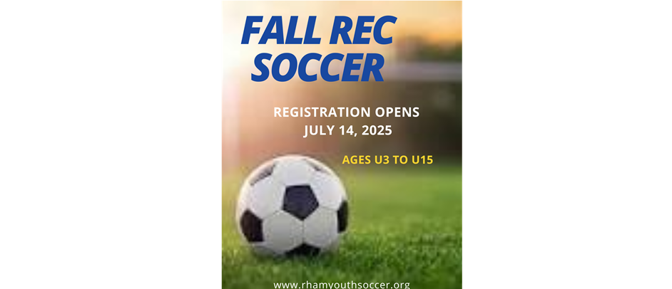 Fall Soccer Registration Opens July 14, 2025!